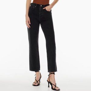 Denim Forum Aritzia Joni High Rise Loose Jeans, black, size 27